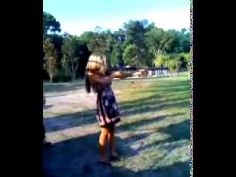 Lindsey Duke Shooting American 180 Submachine Gun