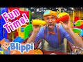 Fun Play Time With Blippi At The INDOOR PLAYGROUND Learn Explore Educational Videos For Kids