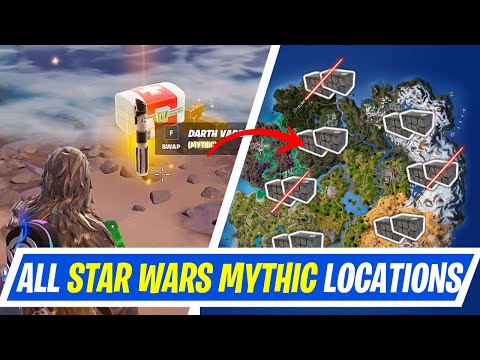Fortnite Star Wars Mythic Locations - Where to find Lightsaber, Bowcaster and E 11 Blaster Fortnite