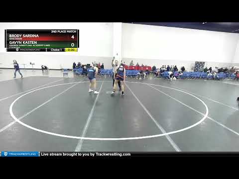 187 Lbs 2nd Place Match - Brody Sardina, Wisconsin Vs Gavyn Kasten, Askren Wrestling Academy Lake