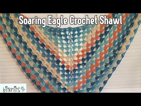 Soaring Eagle Crochet Shawl - Great for Beginners!