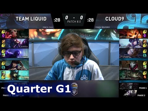 Team Liquid vs Cloud 9 | Game 1 Quarter Finals S8 NA LCS Spring 2018 | TL vs C9 G1