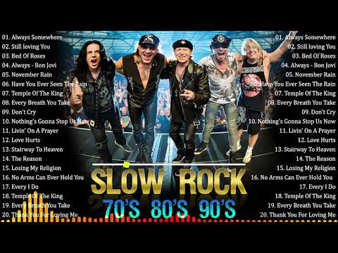 Top 100 Slow Rock Ballads 70s 80s 90s 💥 Scorpions, Bon Jovi, Aerosmith, GnR, CCR, Led Zeppelin