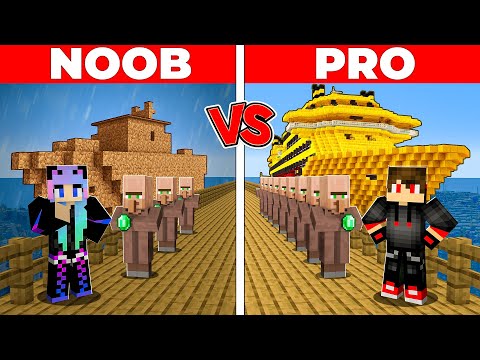 NOOB vs PRO: CRUISE SHIP BATTLE In Minecraft