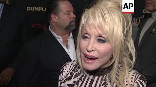 Dolly Parton celebrates Golden Globe nomination at premiere of Netflix movie 'Dumplin'