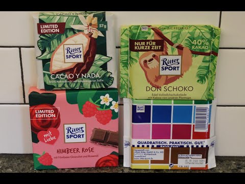 Ritter Sport: No Added Sugar, Don Schoko, Raspberry Rose & Crunchy Almond Nougat Review