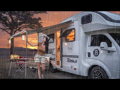 🚐 LUXUS WOHNWAGEN CAMPING IM REGEN