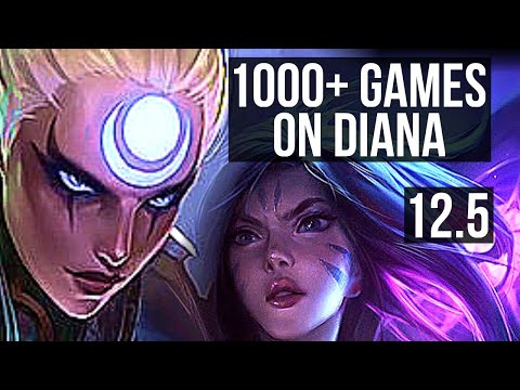 DIANA vs KAI'SA (MID) | 2.1M mastery, 12/2/8, 1000+ games, Legendary | NA Master | 12.5