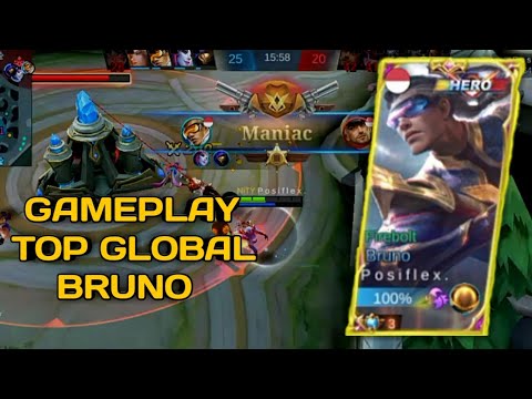 Late Game Monster Bruno MANIAC - Top Global Bruno Posiflex - Mobile Legends Build And Gameplay