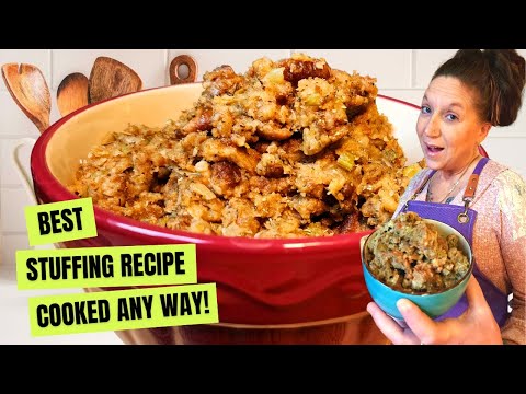 Best Holiday Stuffing / Dressing Recipe for slow cooker, stovetop, baking or instant pot