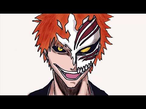 How to Draw Ichigo Hollow Mask - YouTube