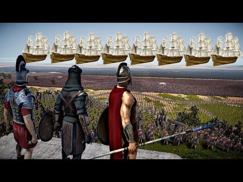 Massive Medieval Fleet Lands On Ancient Island | Ultimate Epic Battle Simulator 2 | UEBS 2