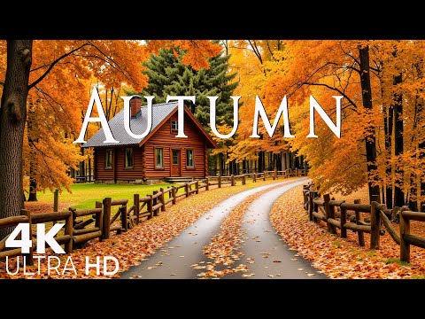 4K Video UHD 🍂Enchanting Autumn Forests with Beautiful Piano Music🍂4K Autumn Ambience & Fall Foliage