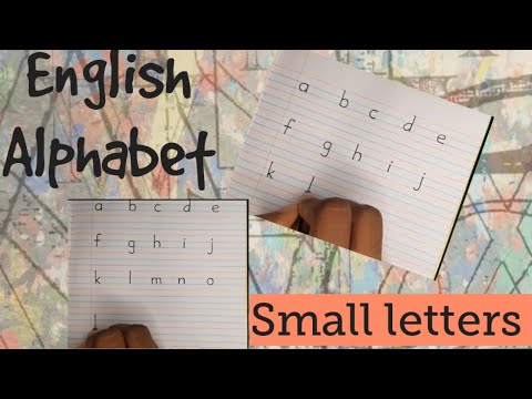 How to write English small letters in a double rule book