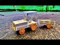 How To Make Built Mini TRACTOR TROLLEY With Matchbox