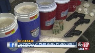 Detectives seize more than 50 pounds of meth, arrest seven in large scale Polk County operation