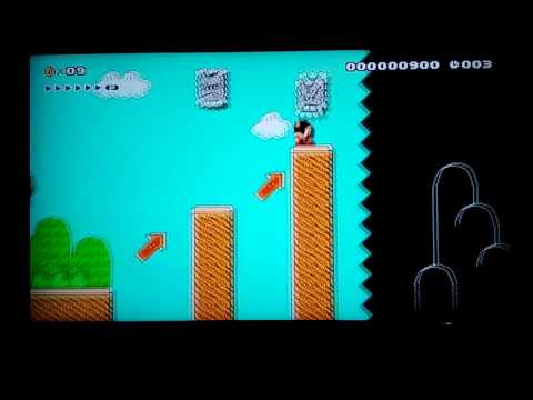Super Mario Maker Course Clear: Race your hat! (10 seconds)