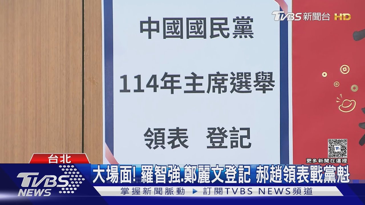 大場面! 羅智強.鄭麗文登記 郝趙領表戰黨魁