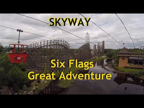 Six Flags Great Adventure "Skyway" On-Ride POV HD Aerial Park Tour Jackson New Jersey Roller Coaster Video