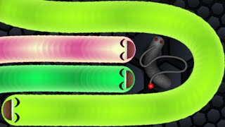 Slither.io Sneaky Ninja Skin Trolling Longest Snake In Slitherio (Slow Motion Slither.io Gameplay)