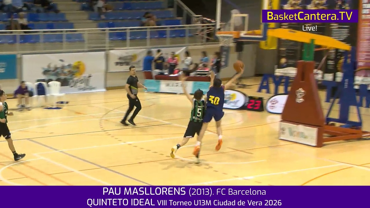 PAU MASLLORENS (2013) FC Barcelona Preinfantil.- Quinteto Ideal en Torneo U13M Ciudad de Vera 2026
