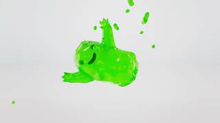 Bounty green jelly monster swimming