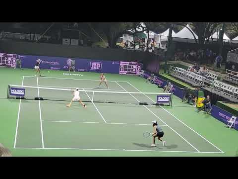 Charlotte Chavatipon and Sabina Zeynalova win their first service game at ATX Open!