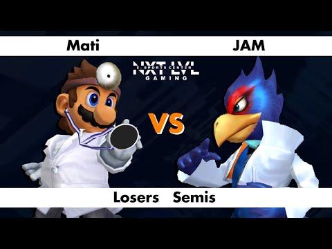 NXT LVL Gaming 10 - Losers Semis - Mati (Dr Mario) vs JAM (Falco) - SSBM Smash Melee