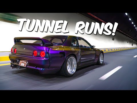 Secret Nissan Skyline GTR crew runs the roads, tunnels and streets!