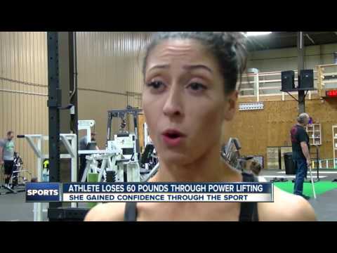 Woman athlete loses 60 pounds through power lifting