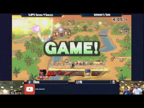 S@PS 31 Wii U Singles - Mime (G&W) vs LYR (Marth) - Winner's Bracket