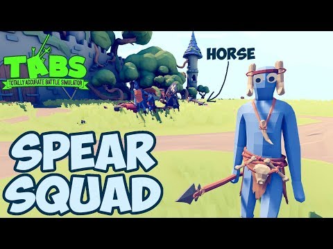 Spear Squad! Cavalry+Vlad+SpearThrower+Sarissa+Hoplite vs Every Unit - TABS Campaign Creator Update