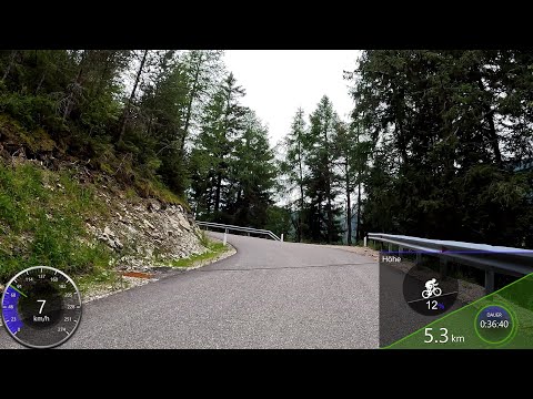 45 minute extrem Uphill Indoor Cycling Workout Dolomiti South Tyrol Garmin 4K Video
