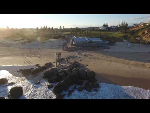 Drone shows beautiful Redhead Beach
