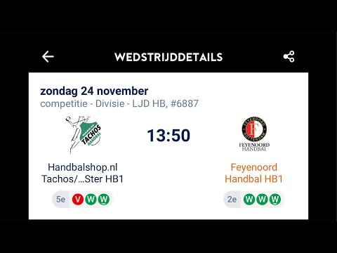 Tachos HB1 - Feyenoord handbal HB1