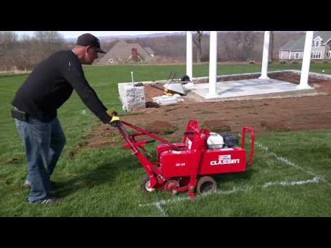 Using a sod cutter