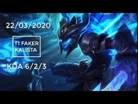 T1 Faker KALISTA vs JAYCE | 22/03/2020 - Korea Ranked - Lol Replay Proplayer