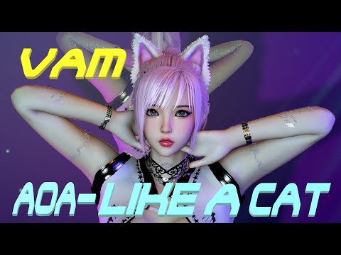 VaM AOA - Like a Cat (사뿐사뿐), Dance, MMD, ダンス 4K60FPS