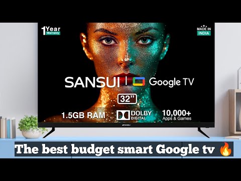 SANSUI 80 cm (32 inches) HD Ready Smart A+ LED Google TV JSWY32GSHD (Black)