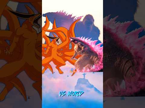 Nine Tailed Kurama ( Naruto Shippuden) versus Godzilla x kong the new empire all Monsters