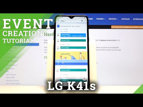 LG K41s and Calendar Application - Add Event