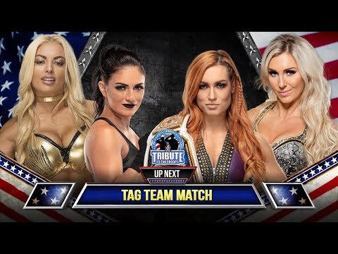 Charlotte & Becky Vs Mandy Rose & Sonya Deville: Tribute to the Troops #WWE2K19 #TributetotheTroops