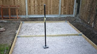 How to make a concrete shed base