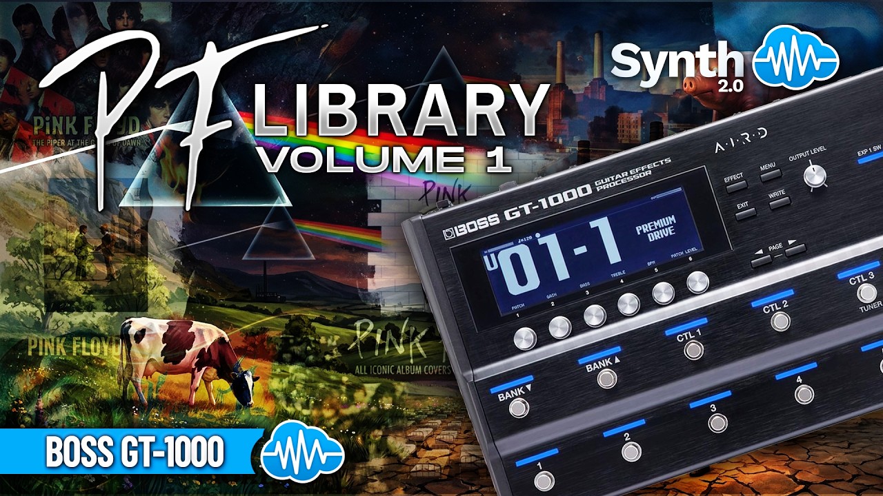 DVK047 - PF Library Vol. 1 - Pink Floyd-Inspired Tones - Boss GT1000 / GT1000 Core ( 7 Presets ) - Video Preview 1