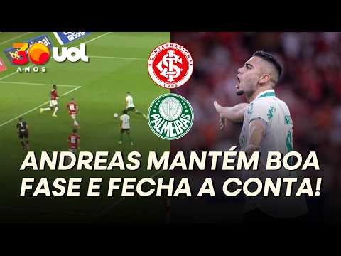 PALMEIRAS ROUBA BOLA DO INTERNACIONAL E ANDREAS PEREIRA FECHA A CONTA NO BEIRA-RIO; VEJA GOL
