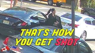 WOMAN GETS OUT AND WANTS TO FIGHT | Road Rage USA &amp; Canada