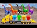 Dinosaurs Long Necked Rescue And Assemble Tractor Truck Dinosasurs Car Toy For Kids