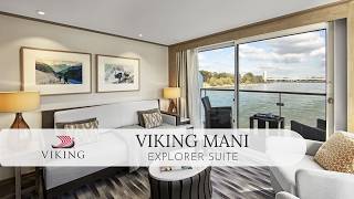 Viking Mani | Explorer Suite Full Walkthrough Tour & Review 4K | Viking River Cruises Longship