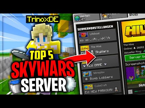 Top 5 SKYWARS Server für MCPE 2022 🔥 Minecraft Bedrock ( PS4 , Xbox , Switch , PE , Windows 10 )