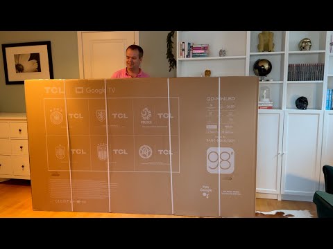2025 TCL 98" MQLED85K (98QM7K) 4K MINI LED TV unboxing and wall mounting